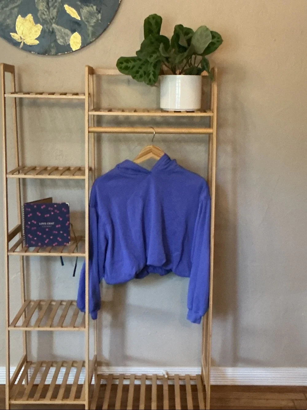 Purple GAP Women's Cropped Hoodie